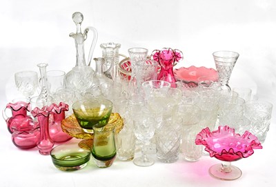 Lot 1581 - A collection of Victorian and later glassware,...