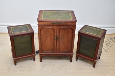 Lot 1130 - Three reproduction mahogany cabinets with...