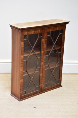 Lot 284 - A reproduction mahogany display cabinet with...