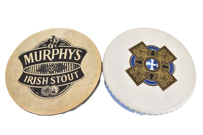 Lot 842 - Two bodharan drums comprising 'Murphy's Irish...