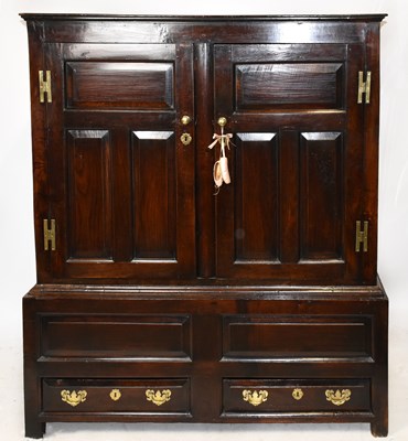 Lot 1477 - An 18th century housekeeper's cupboard with...