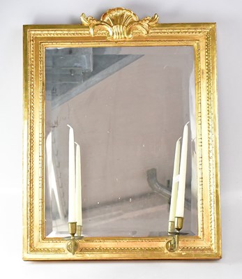 Lot 73 - A Georgian-style gilt framed wall mirror with...
