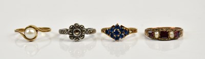 Lot 118 - Two 9ct gold dress rings, including an example...