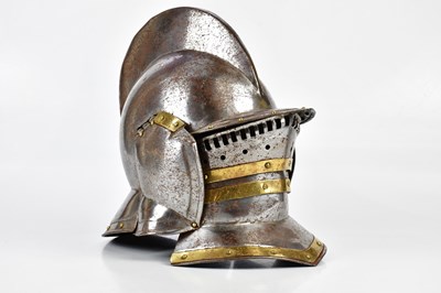 Lot 2574 - A reproduction Medieval style burgonet helmet,...