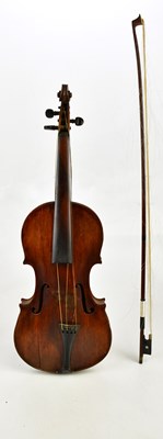 Lot 1041 - A German full size violin, with 36cm full...