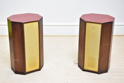 Lot 1138 - A pair of floor standing octagonal speakers...