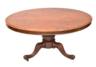 Lot 41 - A Victorian mahogany oval tilt-top loo table...