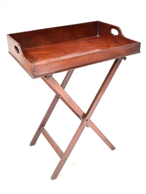 Lot 35 - A 19th century mahogany butler's tray on...