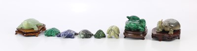 Lot 1299 - A collection of eight hardstone carved...