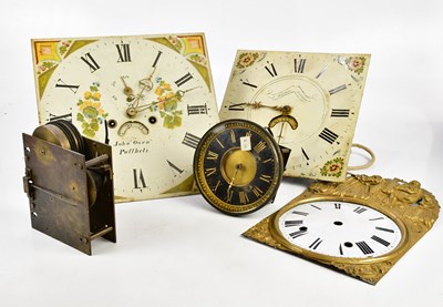 Lot 360 - A collection of longcase clock faces,...