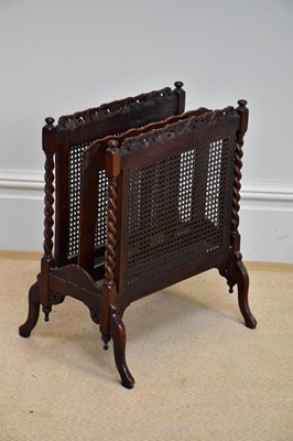 Lot 119 - An early 20th century carved Canterbury with...