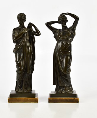 Lot 759 - A pair of 19th century bronze figures...