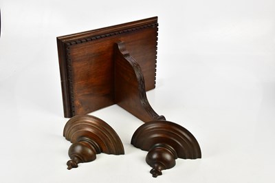 Lot 554 - An Edwardian mahogany wall bracket with blind...