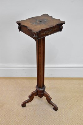 Lot 180 - A late 19th century inlaid rosewood...