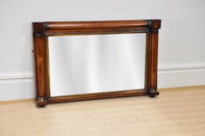 Lot 162 - A Regency rosewood overmantel mirror, length...