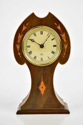 Lot 399 - An Edwardian inlaid mahogany balloon timepiece,...