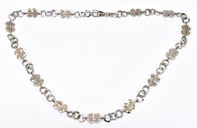 Lot 1331 - GUY ROYLE; a contemporary plaque and hoop link...