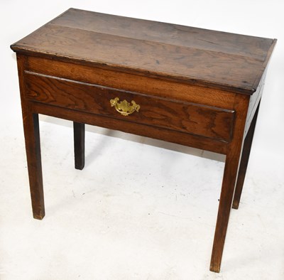 Lot 1499 - A late 18th/early 19th century oak side table,...
