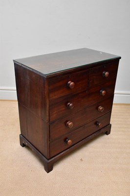Lot 75 - An early 19th century mahogany attic chest, in...