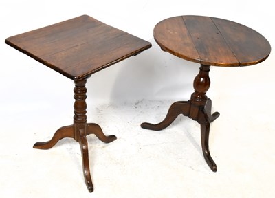 Lot 1484 - A George III oak tripod table, diameter of top...