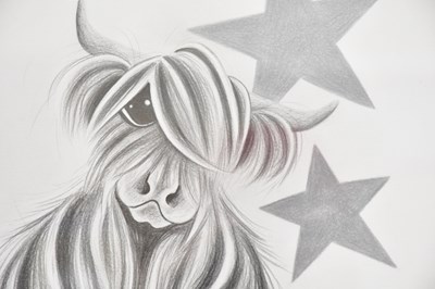 Lot 1671 - JENNIFER HOGWOOD; pencil sketch, 'Big Star...