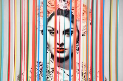 Lot 1607 - SRINJOY; mixed media on board, 'Icon Glamour',...