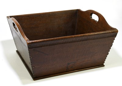 Lot 101 - A 19th century twin handled deep tray, width...