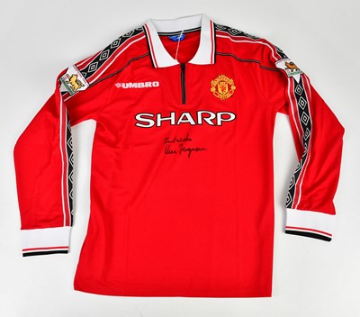 Lot 2696 - ALEX FERGUSON; a Manchester United Treble...