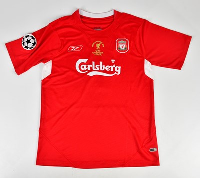 Lot 2677 - STEVEN GERRARD; a signed 2005 Liverpool retro...