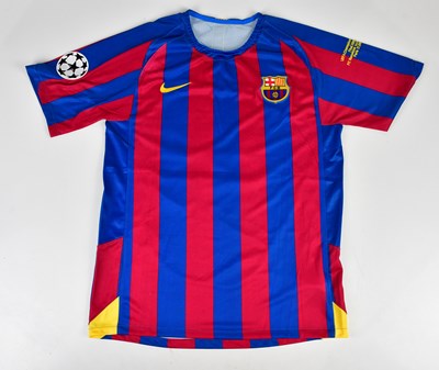 Lot 2680 - RONALDINHO; a signed Barcelona retro style...