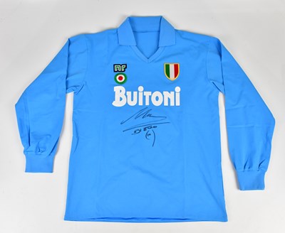 Lot 2686 - DIEGO MARADONA; a signed Napoli retro style...