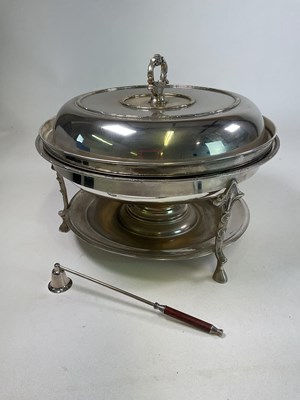 Lot 355 - A large hotel silver plated serving dish of...