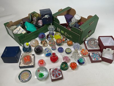 Lot 327 - A very large collection of glass paperweights...