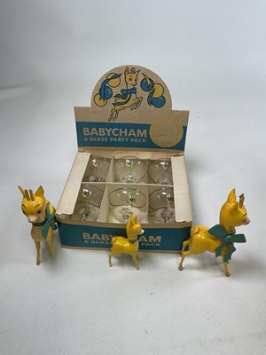 Lot 335 - BABYCHAM; a boxed six glass party pack, also...