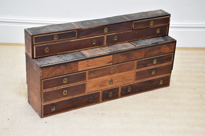 Lot 581 - Two vintage tool maker's chests containing a...