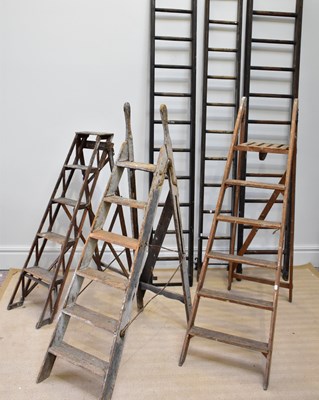 Lot 471 - A collection of vintage wooden folding and...