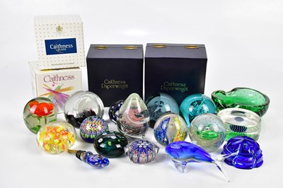 Lot 1504 - A collection of paperweights including...