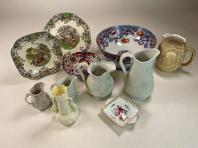 Lot 316 - A collection of ceramics including a Beleek...