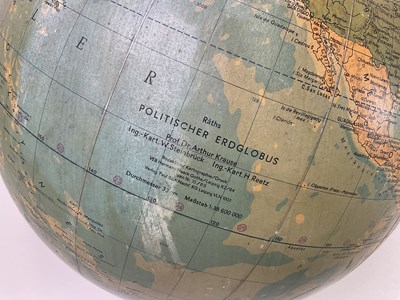 Lot 11 - Mid 20th century German globe mounted on a...