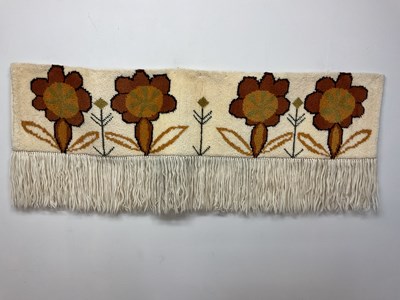 Lot 101 - A Swedish floral wall hanging, 172 x 66 cm.