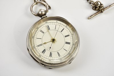 Lot 2347 - A .935 silver cased open face chronograph...