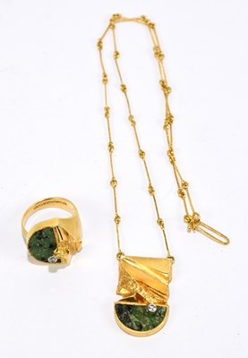 Lot 1306 - LAPPONIA; a contemporary 18ct yellow gold...