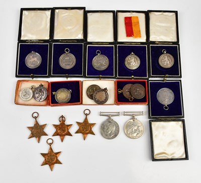 Lot 2609 - Six WWII medals comprising 1939/45 Medal, the...