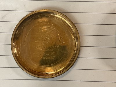 Lot 2348 - An American crown wind open face gold plated...