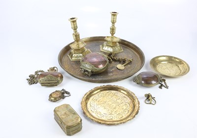 Lot 796 - A collection of assorted Eastern metalware...