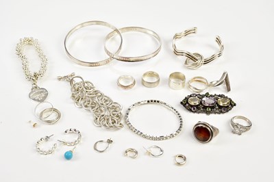 Lot 2527 - TIFFANY & CO; a pair of sterling silver...