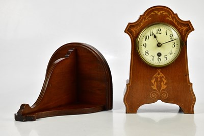 Lot 398 - An Edwardian inlaid mahogany mantel clock with...