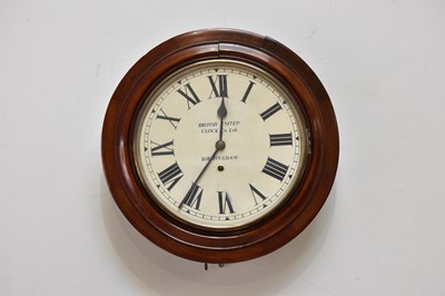 Lot 350 - A 19th century mahogany wall clock, the...