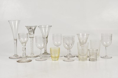 Lot 1589 - A collection of Georgian and later glassware...