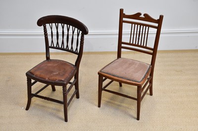 Lot 134 - Two early 20th century child's chairs.